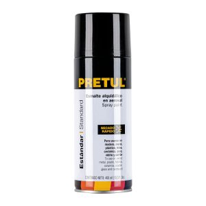 PINTURA EN AEROSOL NEGRO SATIN 400 ML PRETUL