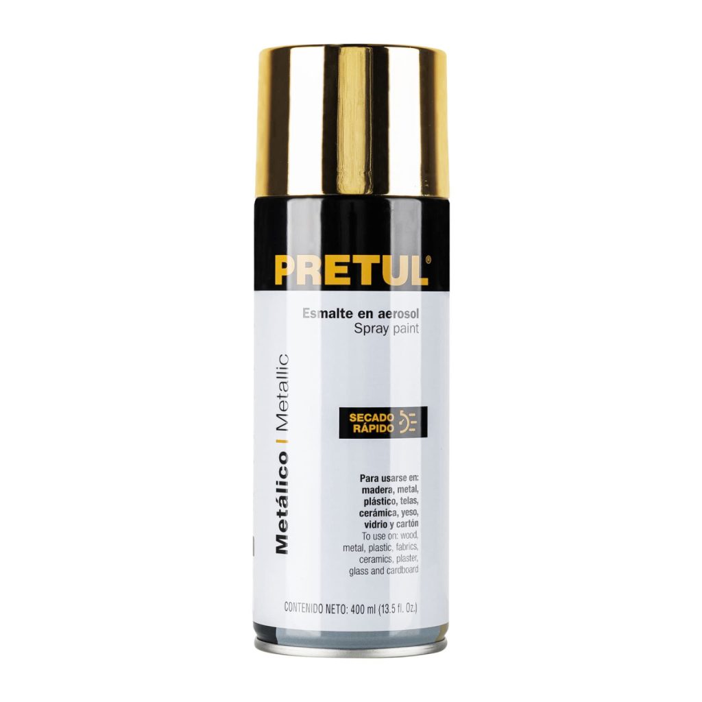 PINTURA EN AEROSOL METALICA ORO 400 ML PRETUL