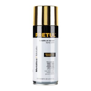 PINTURA EN AEROSOL METALICA ORO 400 ML PRETUL