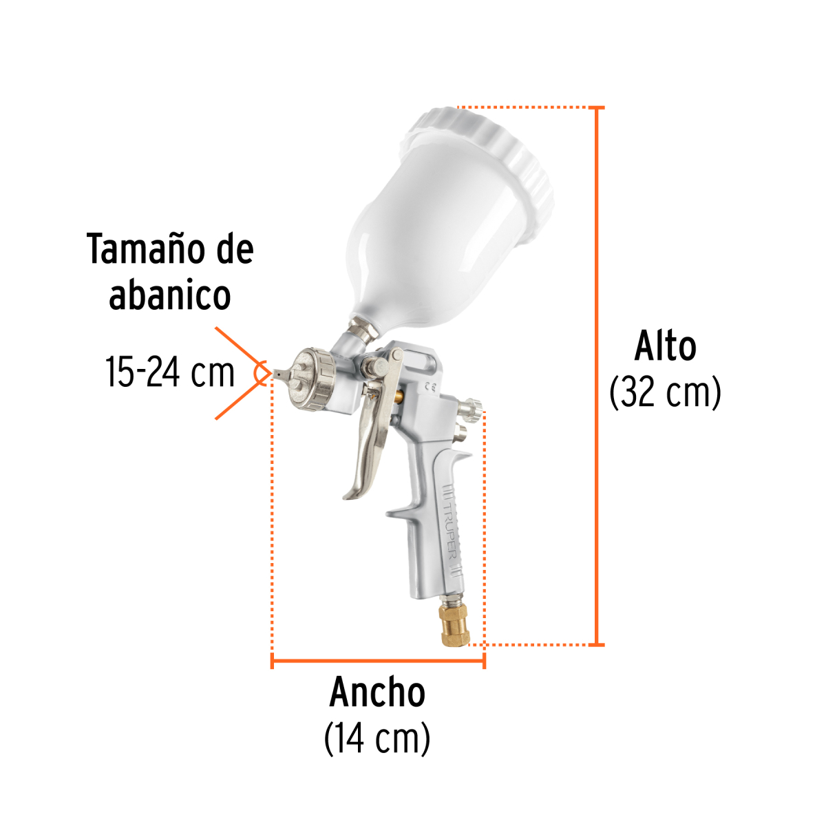 PISTOLA PARA PINTAR HIBRIDA 1.5 MM TRUPER - Imagen 3