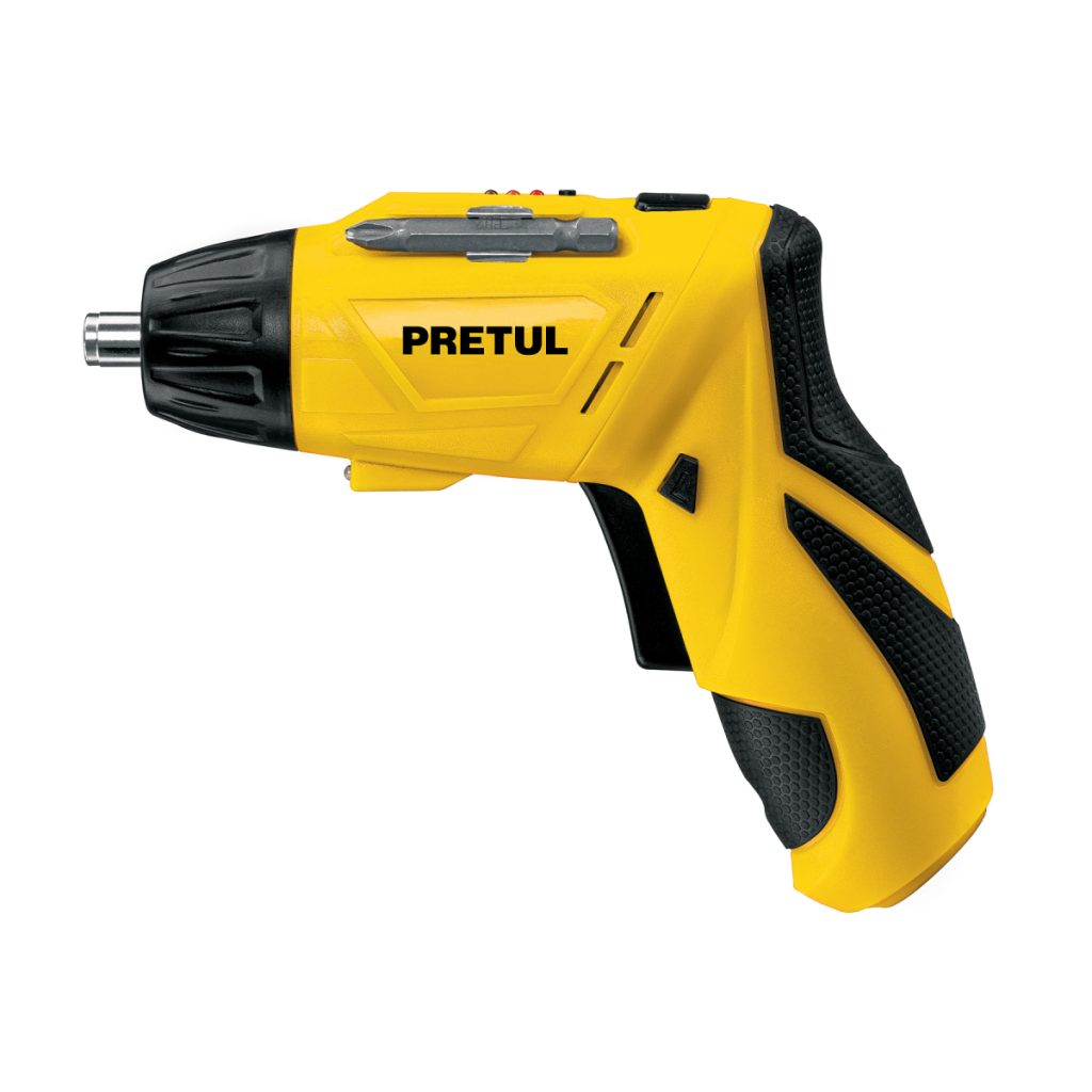 DESTORNILLADOR INALAMBRICO DOS POSICIONES 3.6 V PRETUL