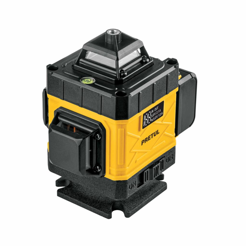 NIVEL LASER VERDE ALCANCE 25 M 16 LINEAS RECARGABLE PRETUL