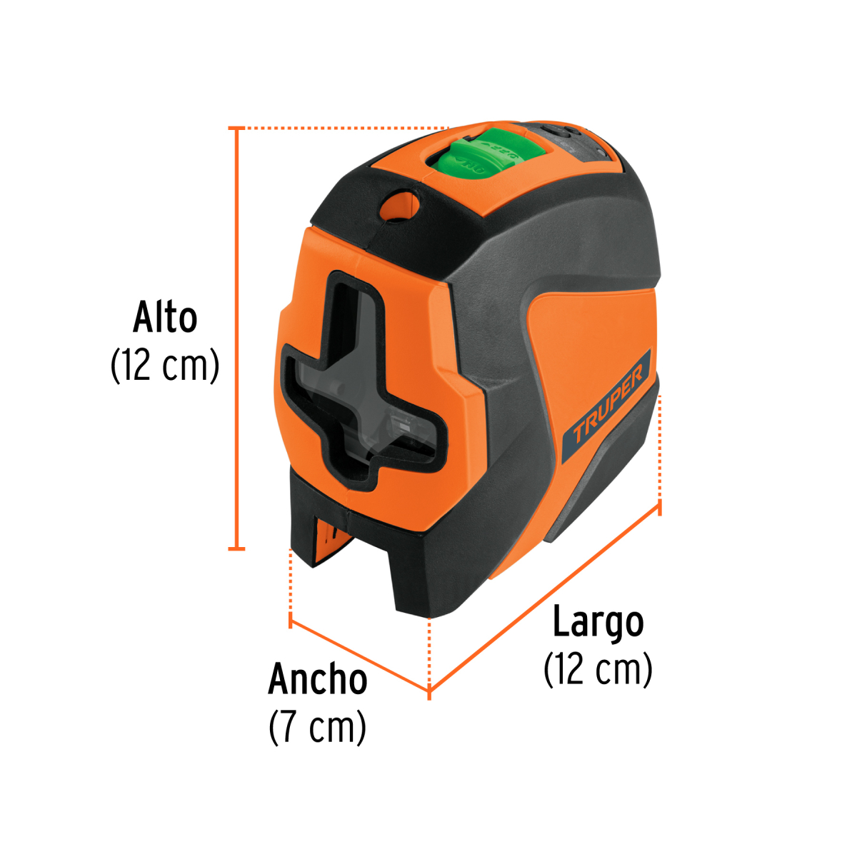 NIVEL LASER VERDE CON PLOMADA ALCANCE 30 M DE PILAS TRUPER - Imagen 3