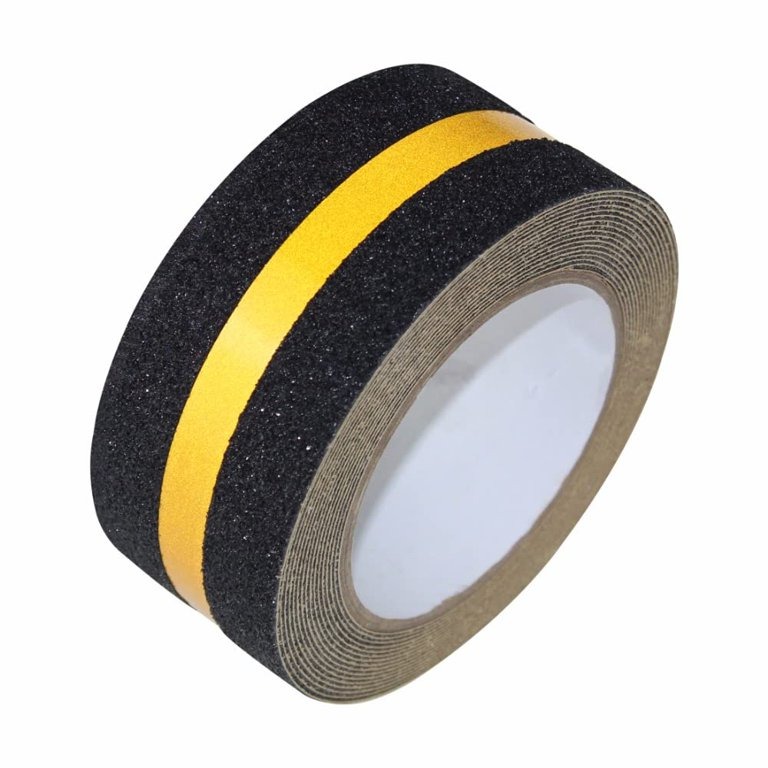 CINTA ANTIDESLIZANTE NEGRA / AMARILLA REFLECTIVA 5 MM X 5 M