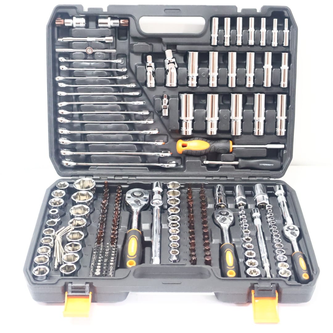 JUEGO DE 216 HERRAMIENTAS 1/4″, 3/8" Y 1/2″ PARA MECANICO FERRAWYY - Imagen 2