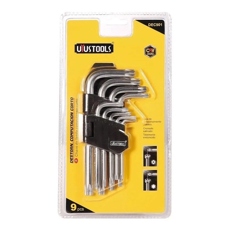 JUEGO DE 9 LLAVES TORX CON SEGURO UYUSTOOLS - Imagen 2