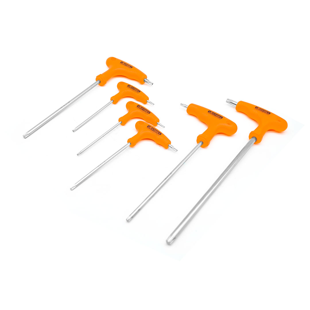 JUEGO DE 6 LLAVES TORX MANGO T CON SEGURO UYUSTOOLS - Imagen 2