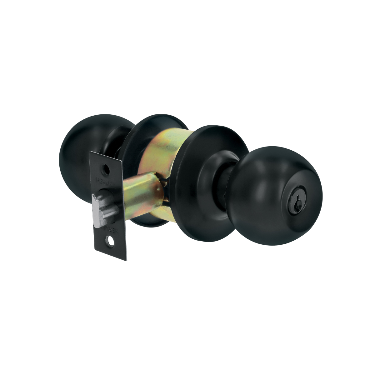 CERRADURA TIPO ESFERA CILINDRICO ENTRADA NEGRO HERMEX BASIC