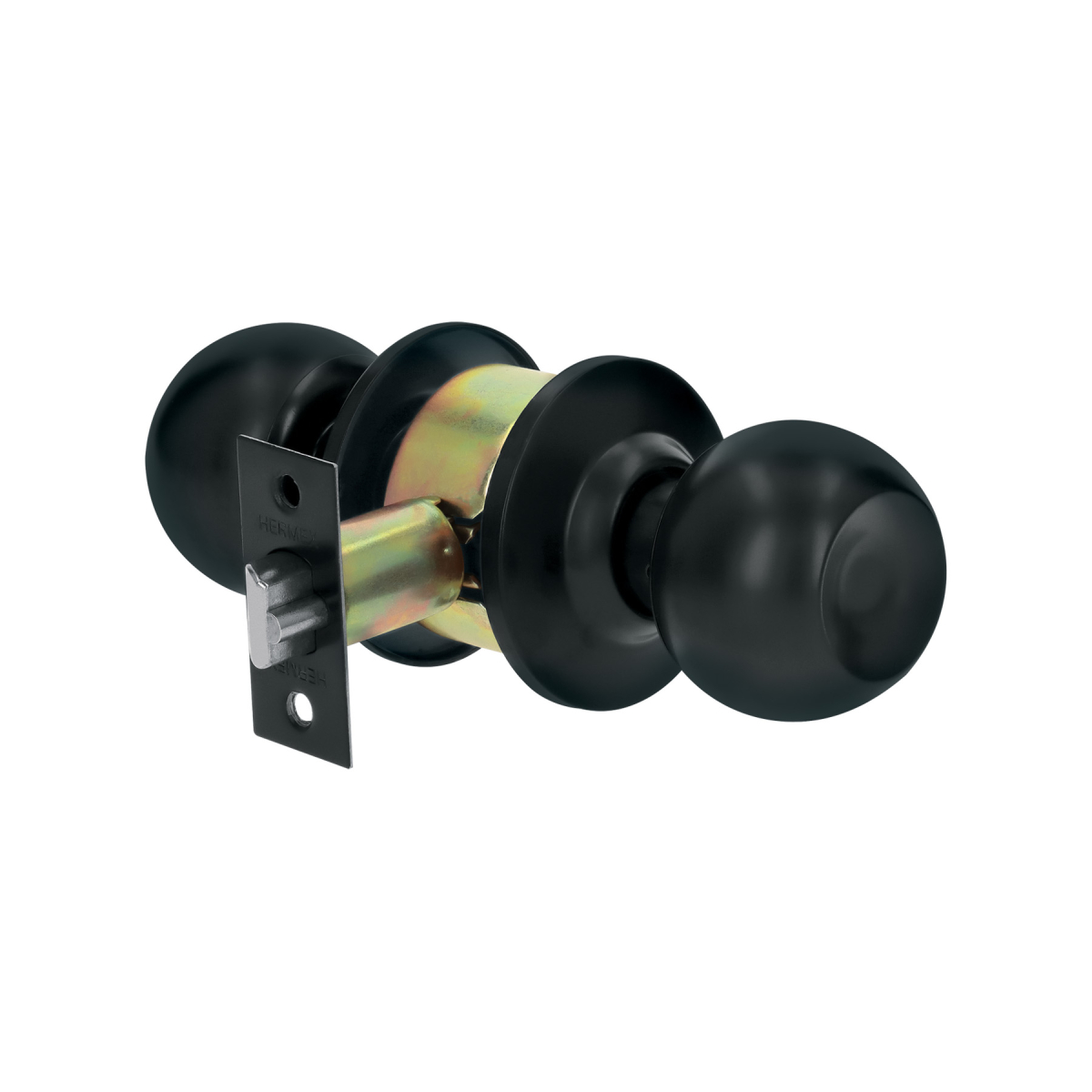 CERRADURA TIPO ESFERA CILINDRICO ENTRADA NEGRO HERMEX BASIC - Imagen 2