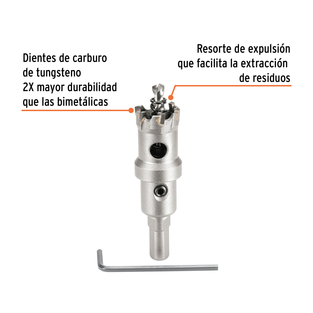 BROCASIERRA DE CARBURO DE TUNGSTENO 7/8" TRUPER - Imagen 2