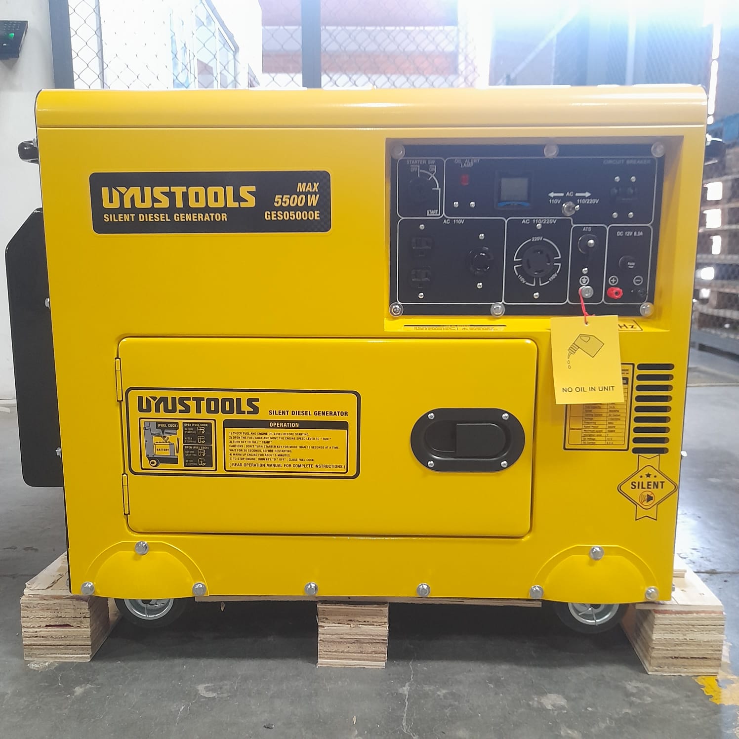 GENERADOR ELECTRICO A DIESEL 5000 W / 5500 W 9 HP UYUSTOOLS - Imagen 2