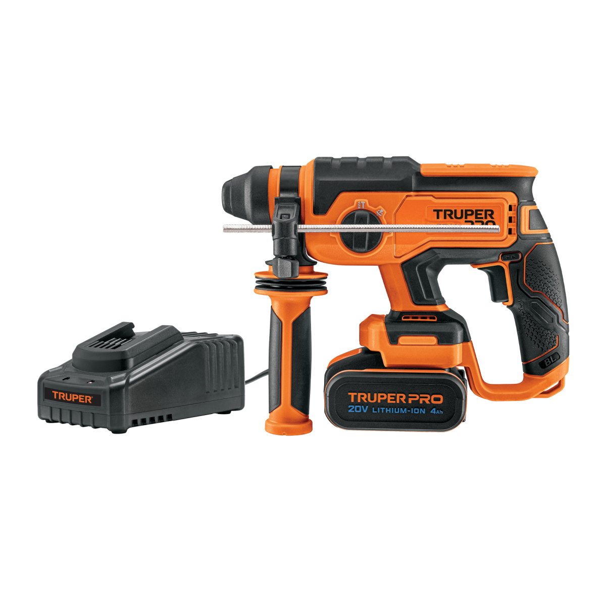 ROTOMARTILLO SDS PLUS / DESTORNILLADOR 20 V 2 J 1 BATERIA 4 AH TRUPER PRO
