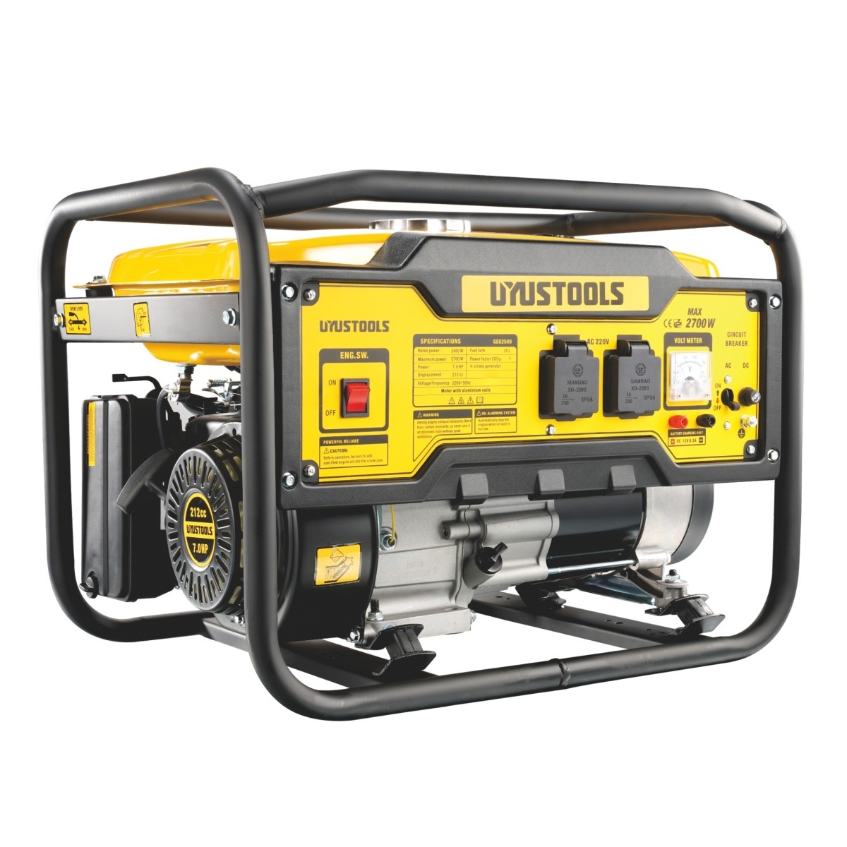 GENERADOR ELECTRICO A GASOLINA CON LLAVE 2500W / 2700 W UYUSTOOLS