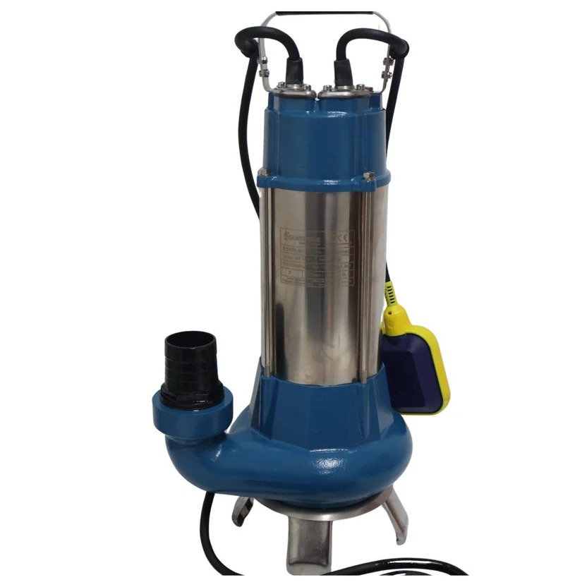 BOMBA SUMERGIBLE AGUAS RESIDUALES BASE INOXIDABLE 1.5 HP AQUASTRONG