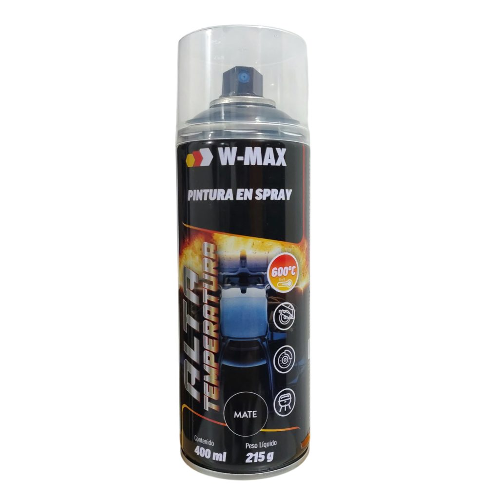 PINTURA SPRAY ALTA TEMPERATURA NEGRO MATE HT W-MAX