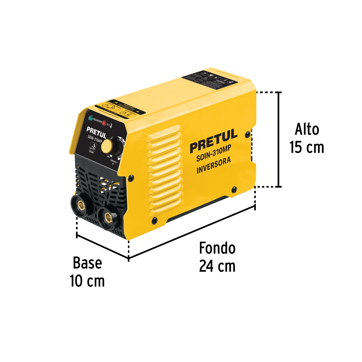 MINI SOLDADORA INVERSORA 100 A 127 V SERIE 300 PRETUL - Imagen 3