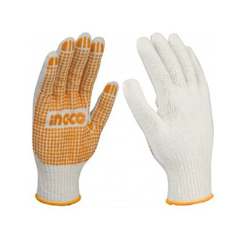 GUANTES ALGODON PUNTOS PVC TALLA 10 INGCO