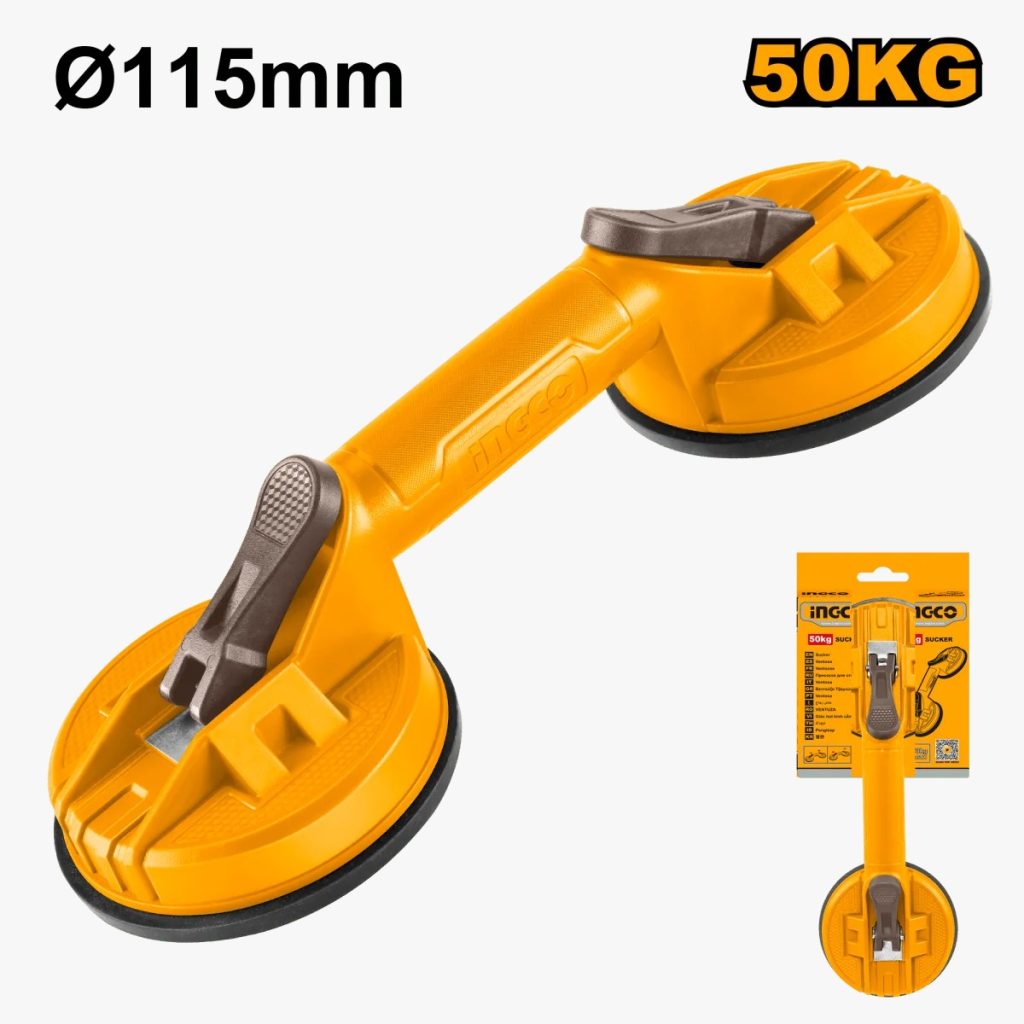 VENTOSA TIPO CHUPA PARA VIDRIO 2 COPAS 50 KG INGCO