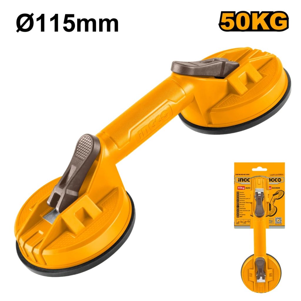 VENTOSA TIPO CHUPA PARA VIDRIO 2 COPAS 50 KG INGCO